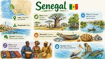 Vorschau - Arbeitsblätter - Arbeitsblätter zum Thema "Senegal" + Lösung & MP3 + Infografik - Seite 3