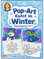 Vorschau - Mal- und Bastelvorlagen - Popart im Winter - Deckblatt