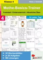Vorschau - Unterrichtsreihen - Mathe-Basics-Trainer Klasse 4 | Grundlagentraining für jeden Tag | 52 Wochenblätter mit 20 Aufgaben | Übungen, Aufgaben, Kopiervorlagen mit Lösungen - Deckblatt