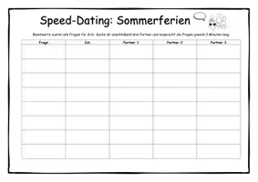 Vorschau - Arbeitsblätter - Speed-Dating Sommerferien - Gesprächsanlässe zum Schulstart - Seite 3