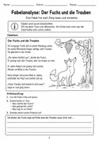 Vorschau - Arbeitsblätter - Fabeln Klasse 4 5 Deutsch - Seite 1