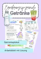 Vorschau - Arbeitsblätter - Ernährungspyramide Getränke - Deckblatt