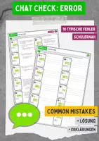 Vorschau - Stundenentwürfe - Fehlerkorrektur - Chat Check: Error / Übung + Lösung - Deckblatt