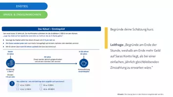 Vorschau - Arbeitsblätter - Sparen & Zinseszinsrechnen – Komplette Unterrichtsstunde - Seite 2
