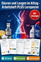 Vorschau - Arbeitsblätter - Säuren und Laugen im Alltag – Arbeitsheft PLUS Lernposter - Deckblatt