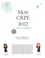 Aperçu - Autre type de ressources - Planner Mon CRPE version concours Bac+3 PDF - Page de couverture