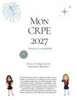 Aperçu - Autre type de ressources - Planner Mon CRPE version concours Bac+3 PDF - Page 1
