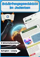 Vorschau - Arbeitsblätter - Schöpfungsgeschichte im Judentum: Tora & Schabbat - Deckblatt