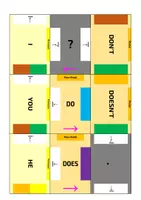 Vorschau - Arbeitsblätter - Simple Present "Do oder Does? He she it, das -s muss mit!" 🧩Domino & Satzbau-Spiel - Seite 2