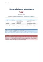 Vorschau - Arbeitsblätter - Crazy (Benjamin Lebert): 3 differenzierte Klassenarbeiten | Basis, Regelfall & Erweiterung mit Musterlösung, Erwartungshorizont & Bewertungsbogen | Kl. 8–9 - Deckblatt