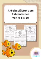 Vorschau - Arbeitsblätter - Arbeitsblätter zum Zahlenlernen von 0 bis 10 - Deckblatt