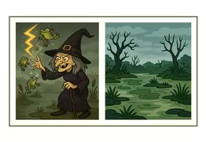 Vorschau - Präsentationen/Tafelbilder - Bildkarten zum Musizieren mit der Hexe im Moor - Seite 2