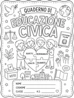 anteprima - Schede informative - Copertina quaderno Educazione Civica - Pagina 1