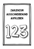 Vorschau - Arbeitsblätter - Zahlen zum Ausschneiden und Aufkleben - Seite 1