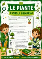 anteprima - Esercizi - Le piante scuola primaria - Pagina di copertina