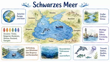 Vorschau - Arbeitsblätter - Arbeitsblätter zum Thema "Schwarzes Meer" + Lösung & MP3 + Infografik - Seite 3