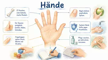 Vorschau - Arbeitsblätter - Arbeitsblatt "Hand" + Onlineübung & MP3 + Infografik - Seite 2
