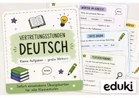 Vorschau - Arbeitsblätter - Vertretungsstunden Deutsch – Kleine Aufgaben für zwischendurch (Klassen 3–7) - Seite 1