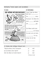 Vorschau - Arbeitsblätter - Erste Lesetexte - 20 x Leseverstehen/ Wortschatzaufbau - DaZ/DaF/ Deutsch - Seite 1