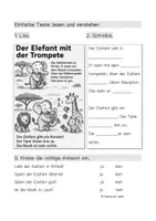 Vorschau - Arbeitsblätter - Erste Lesetexte - 20 x Leseverstehen/ Wortschatzaufbau - DaZ/DaF/ Deutsch - Seite 3