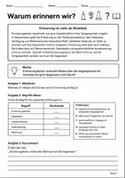Vorschau - Arbeitsblätter - Erinnerungskultur Nationalsozialismus Klasse 9/10 - Seite 1
