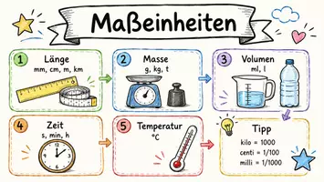 Vorschau - Arbeitsblätter - Arbeitsblätter zum Thema "Maßeinheiten" + Lösung & MP3 + Infografik - Seite 1