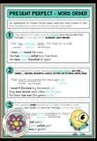 Vorschau - Merkblätter - Present Perfect Simple - Word Order (Merkblatt / Poster) - Deckblatt