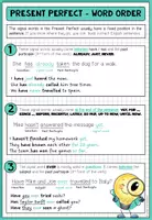 Vorschau - Merkblätter - Present Perfect Simple - Word Order (Merkblatt / Poster) - Seite 1