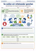 Vorschau - Arbeitsblätter - So wollen wir miteinander sprechen Arbeitsheft Klasse 5 bis 6 Schulstart Gesprächsregeln und Klassenklima - Deckblatt