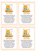 Vorschau - Anderer Materialtyp - Löwenklasse - Frohe Ostern Kärtchen Grundschule | Klassentier Löwe | Osterkarten in 2 Größen - Seite 1