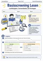 Vorschau - Arbeitsblätter - Schulstart Mini Bundle Basisscreening Deutsch Klasse 5 bis 6 Lesen Zuhören Schreiben Sprechen Rechtschreibung - Seite 1