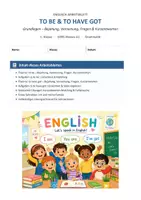 Vorschau - Arbeitsblätter - To be und to have got – Englisch Grammatik Arbeitsblatt A1 für die 1. Klasse mit Lösungen - Seite 1