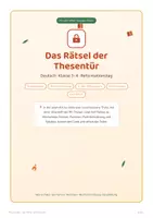Vorschau - Arbeitsblätter - Reformationstag Escape Room Deutsch Klasse 3–4 – Das Rätsel der Thesentür | 3-fach differenziert - Seite 1