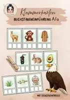 Vorschau - Stationenlernen - Klammerkarten Buchstabeneinführung A - Deckblatt