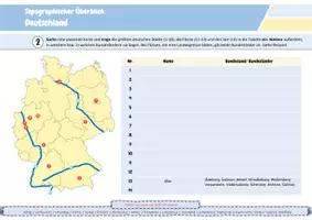 Vorschau - Arbeitsblätter - Deutschland- Topographischer Überblick (Arbeitsblätter & Präsentation) - Seite 2