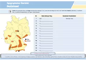 Vorschau - Arbeitsblätter - Deutschland- Topographischer Überblick (Arbeitsblätter & Präsentation) - Seite 3
