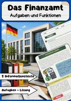 Vorschau - Arbeitsblätter - Das Finanzamt: Steuererklärung & Steuerbescheid - Deckblatt