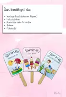 Vorschau - Mal- und Bastelvorlagen - Fächer basteln Sommer – 9 Vorlagen für die Sommerferien (Kunst Klasse 1–4) - Seite 2