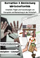 Vorschau - Arbeitsblätter - Korruption & Bestechung: Wirtschaftsethik - Deckblatt
