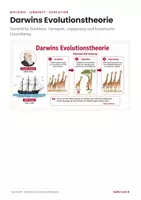 Vorschau - Arbeitsblätter - Darwins Evolutionstheorie – Lernheft mit Lösungen - Seite 1