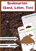 Vorschau - Arbeitsblätter - Bodenarten (Sand, Lehm, Ton) Landwirtschaft - Deckblatt