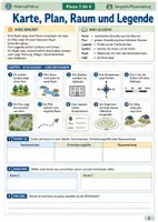 Vorschau - Arbeitsblätter - Basisscreening Geografie Arbeitsheft Klasse 5 bis 6 Schulstart Karten Räume Maßstab und Orientierung - Seite 1