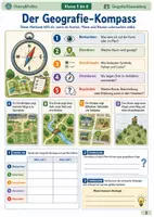 Vorschau - Arbeitsblätter - Basisscreening Geografie Arbeitsheft Klasse 5 bis 6 Schulstart Karten Räume Maßstab und Orientierung - Seite 2