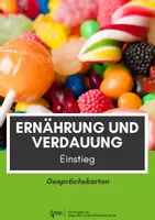 Vorschau - Anderer Materialtyp - Ernährung und Verdauung: Einstieg Klasse 7 mit Gesprächskarten - Deckblatt