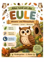 Vorschau - Arbeitsblätter - Alles rund um die Eule – Wissens‑ & Mitmachheft (Kindergarten – 1. Klasse) - Deckblatt