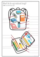 Vorschau - Arbeitsblätter - What is in my school bag? (school things) - Seite 1