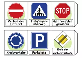 Vorschau - Arbeitsblätter - Materialpaket - Schneiden Verkehrsschilder / Verkehrszeichen - Feinmotorik - Wortschatz - Seite 2