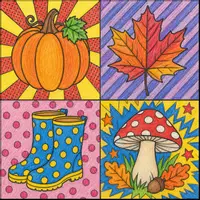 Vorschau - Arbeitsblätter - Herbst in Pop Art – Kreative Ausmalbilder im Warhol-Stil - Seite 1