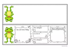 Vorschau - Mal- und Bastelvorlagen - Froschklasse - Namensschilder (Klassentier) - Seite 3