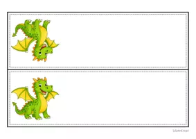Vorschau - Mal- und Bastelvorlagen - Drachenklasse - Namensschilder (Klassentier) - Seite 2